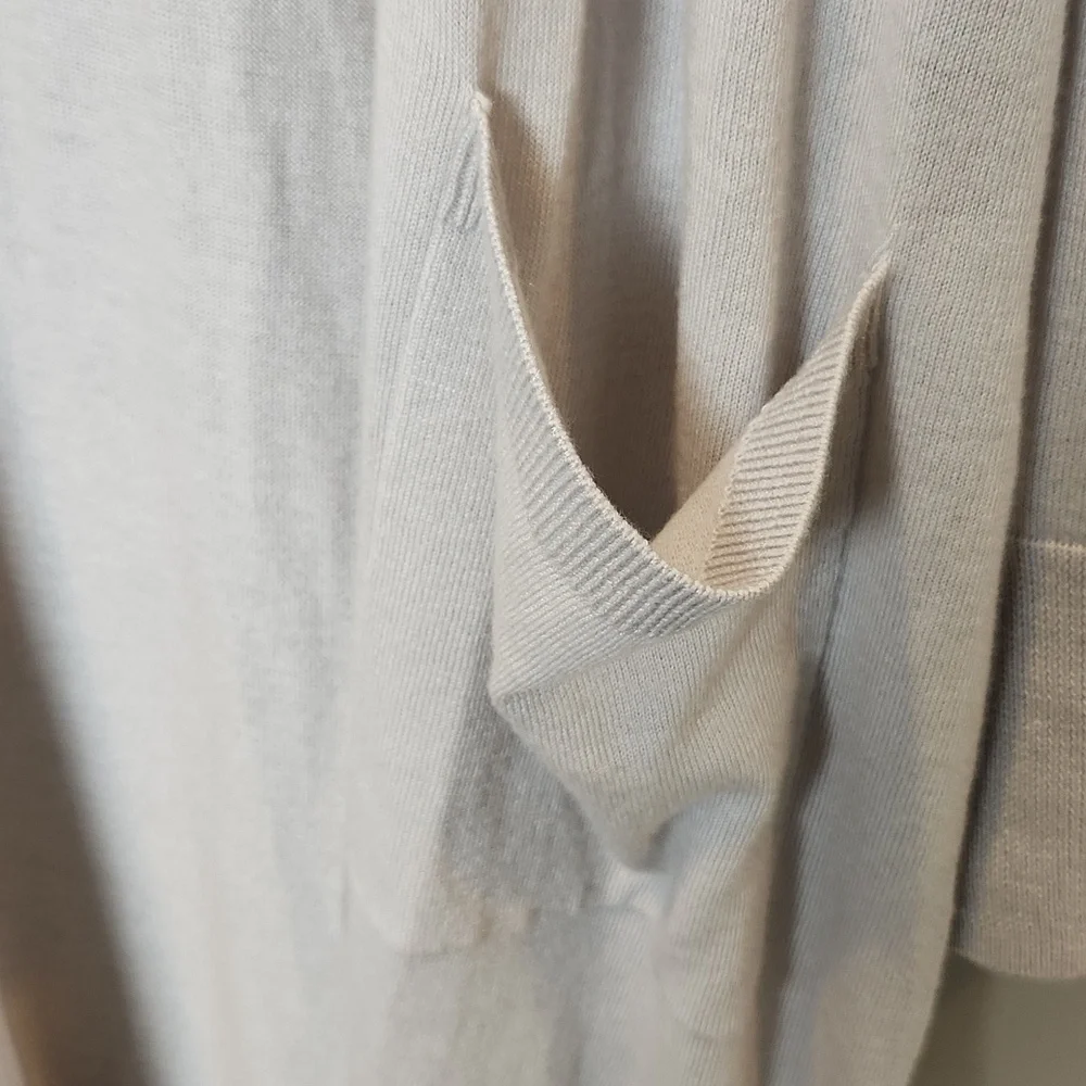 Universal Standard Light Gray Wool Blend Longline Cardigan - Picture 7 of 10